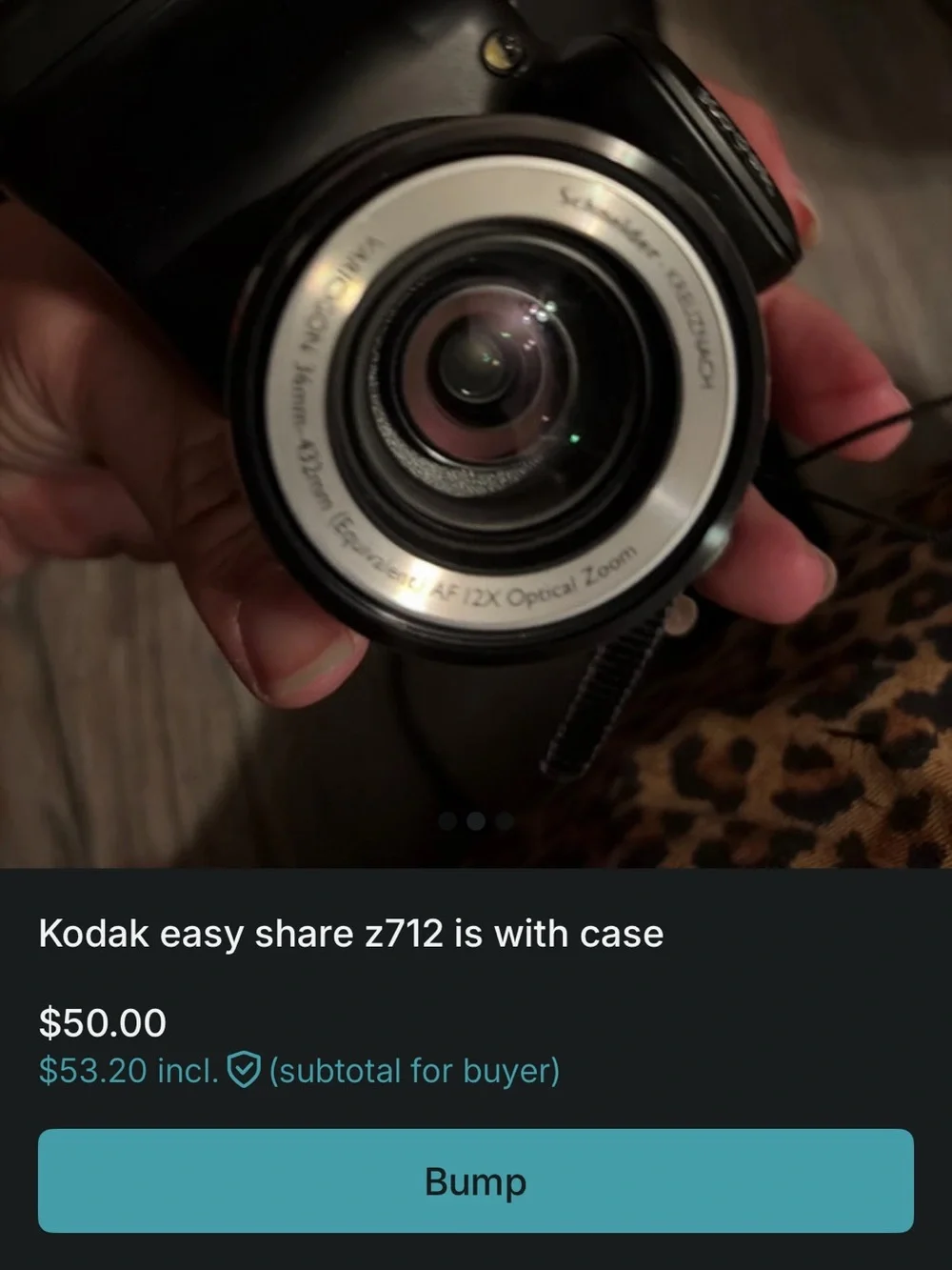 Kodak EasyShare Z712 IS Digital Camera - Black just needs a battery
